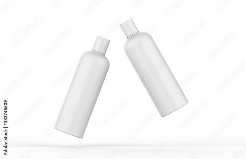 Cosmetic bottle mockup for cream, soap, foam, shampoo, lotion, gel. Cosmetic product on isolated white background, 3d illustration Cosmetic bottle mockup for cream, soap, foam, shampoo, lotion, gel. Cosmetic product on isolated white background, 3d illustration
