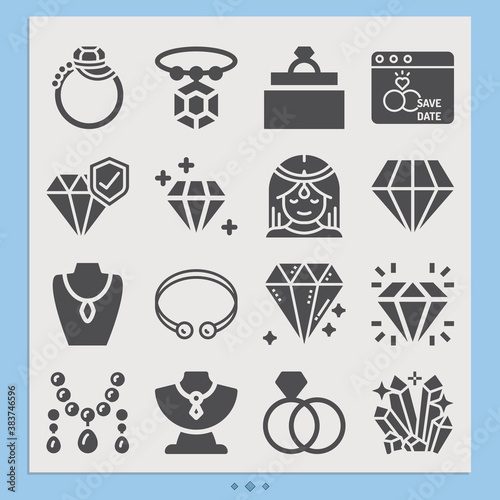 Simple set of offering related filled icons.
