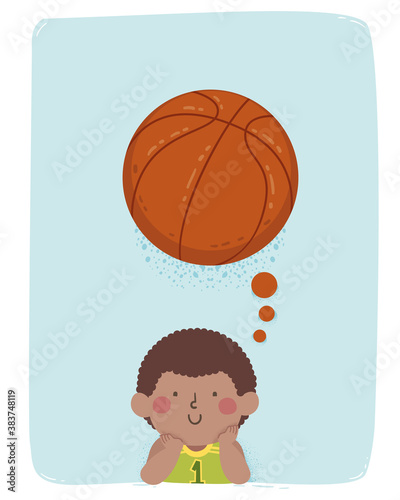 Kid Boy Black Think Basketb...