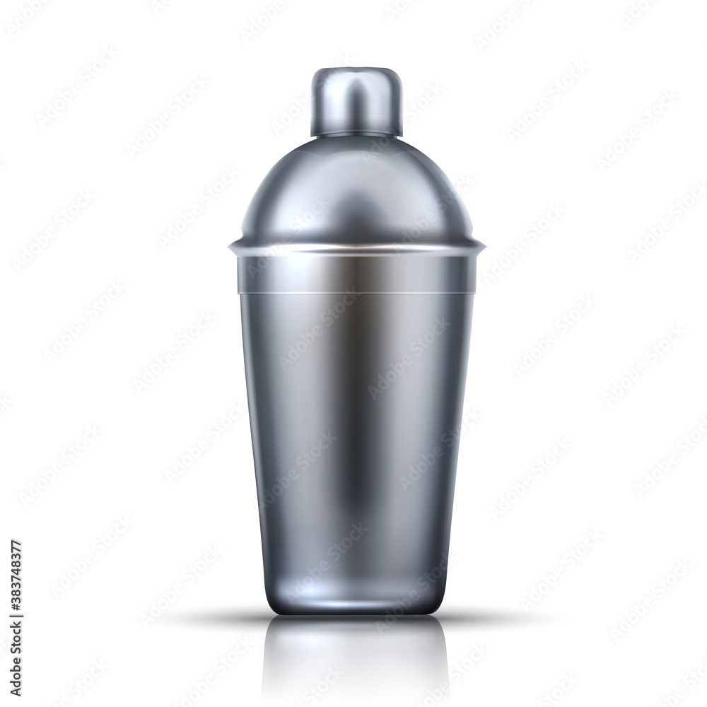 Cocktail Shaker Metal Material Barmen Tool Vector Cocktail Shaker Metal Material Barmen Tool Vector