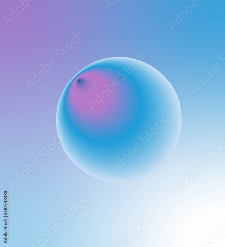 The space gradient. Abstract art. You can use it as a 3d background. It resembles a planet in space or a soap bubble