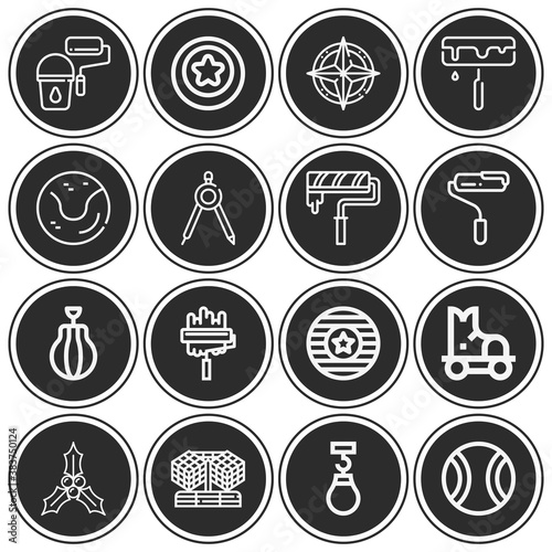 16 pack of bearings  lineal web icons set