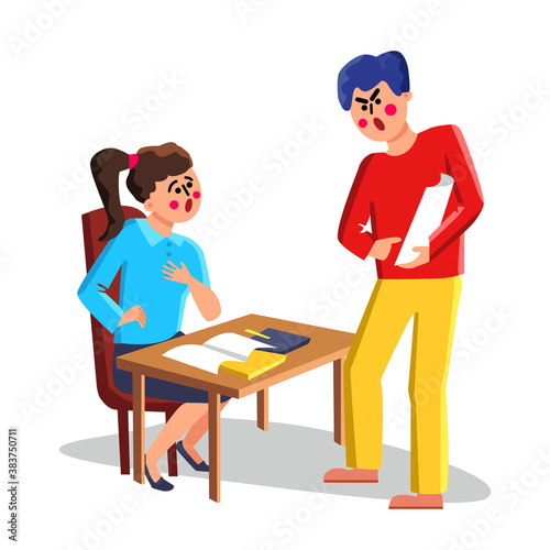 Angry Man Complaining About Bad Service Vector