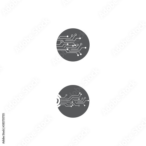 Circuit Logo Template vector © evandri237@gmail