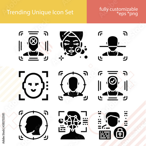 Simple set of skin care related filled icons.