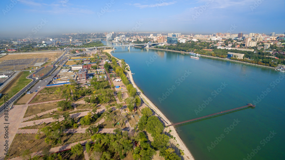 The left bank of the Don River. Rostov-on-Don. Russia