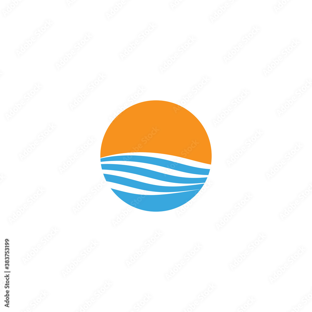 Waves Logo Template vector symbol Waves Logo Template vector symbol