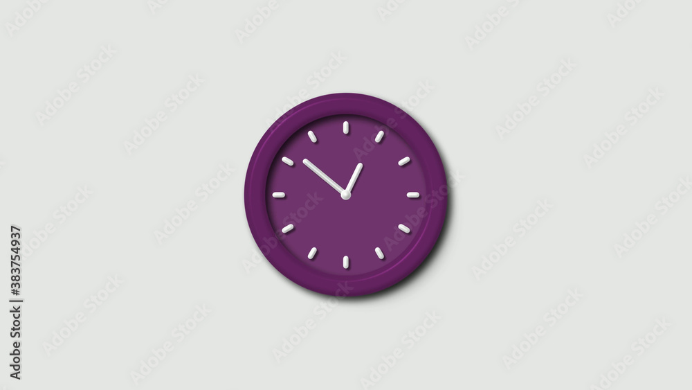 New pink dark counting down 12 hours 3d wall clock on white background,clock isolated New pink dark counting down 12 hours 3d wall clock on white background,clock isolated