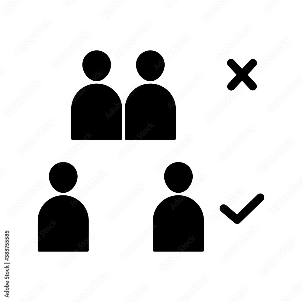 Keep the 1 meter distance icon. Coronovirus epidemic protective equipment sign vector illustration Keep the 1 meter distance icon. Coronovirus epidemic protective equipment sign vector illustration
