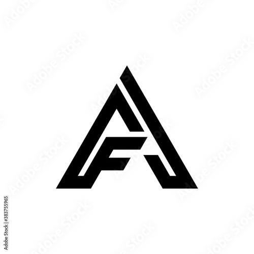 Letter AF logo design template elements
