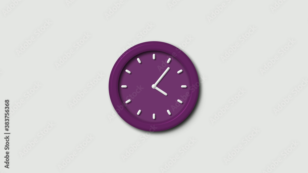 Amazing pink dark 3d wall clock isolated on white background,12 hours 3d wall clock Amazing pink dark 3d wall clock isolated on white background,12 hours 3d wall clock