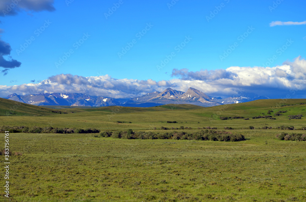 Montana - Cloudy Countryside by Highway 89 Browning to Many Glacier