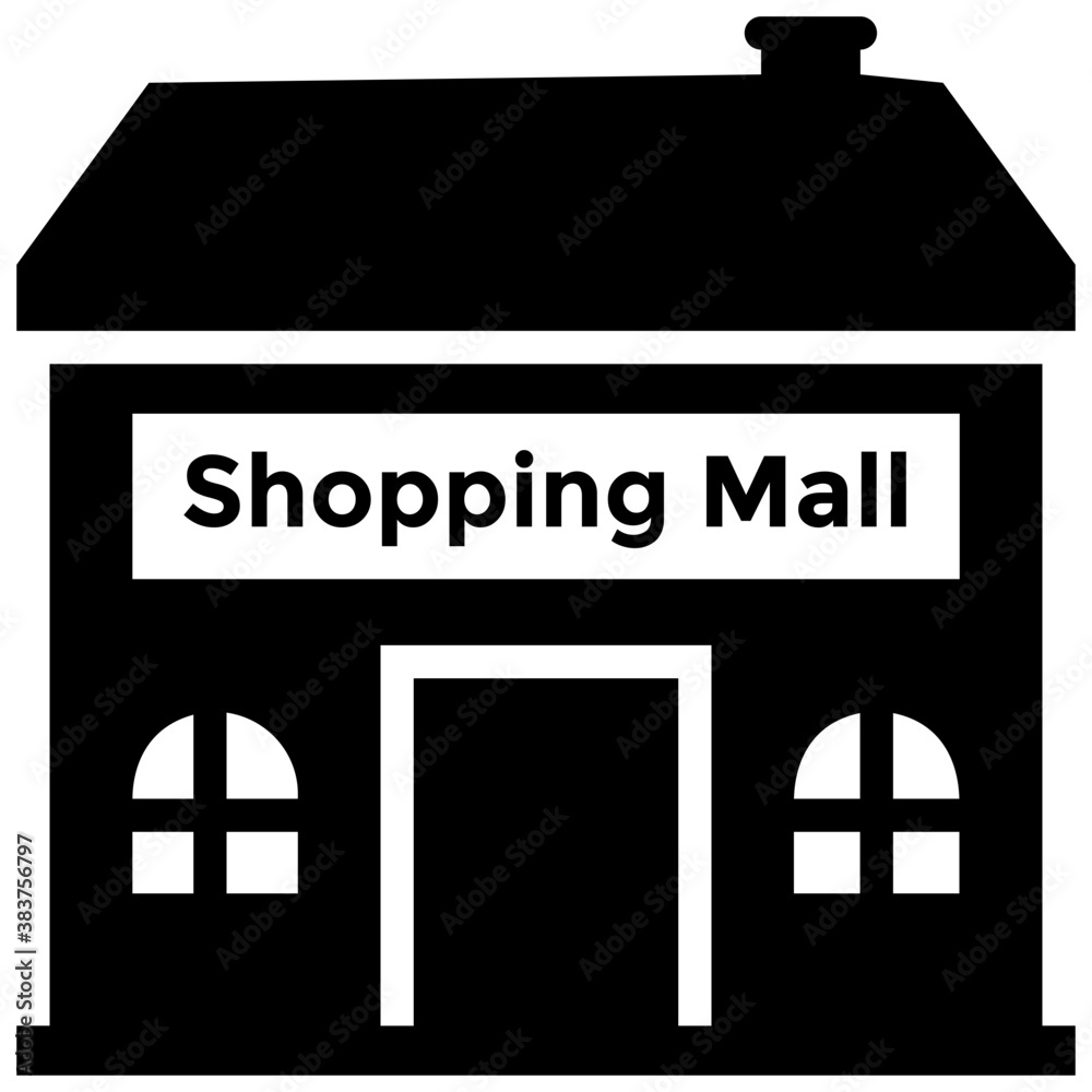 Building architecture with a board, mall icon vector
Building architecture with a board, mall icon vector