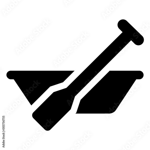 
Crossed canoe paddles for aquatics 
