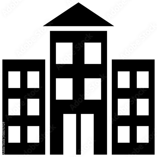 
Building architecture with a board, mall icon vector 
