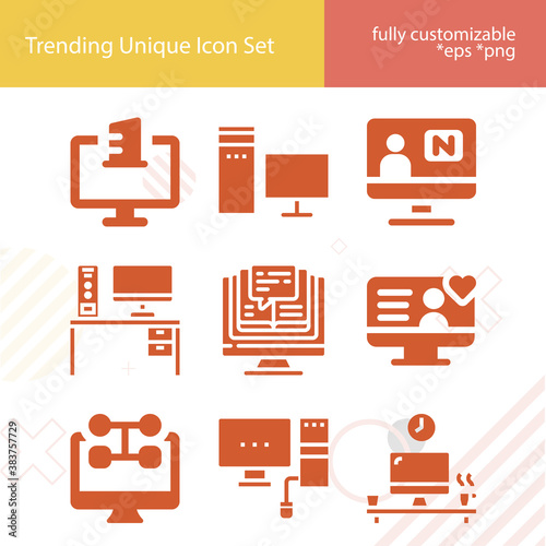 Simple set of upper side related filled icons.