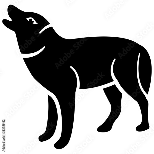 
Dog animal solid icon 
