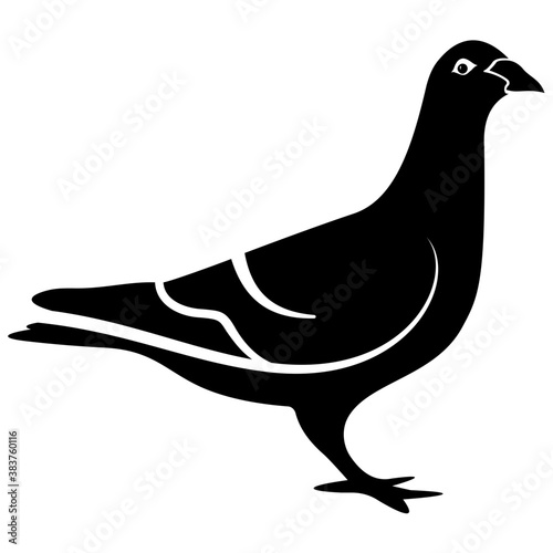 
Pet bird, pigeon glyph icon 
