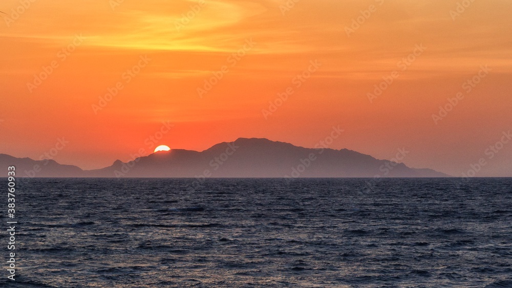 Sunrise over the Red sea on Sinai