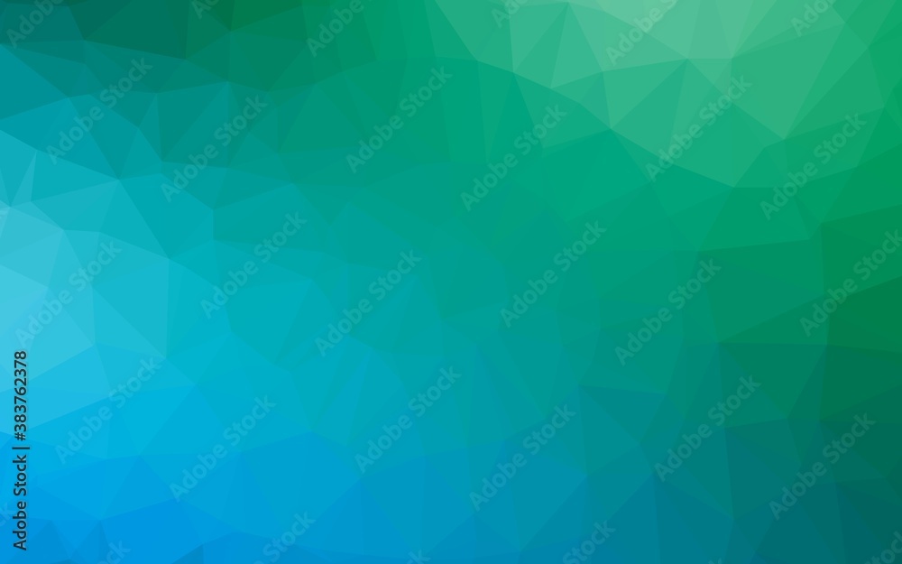 Light Blue, Green vector triangle mosaic texture.