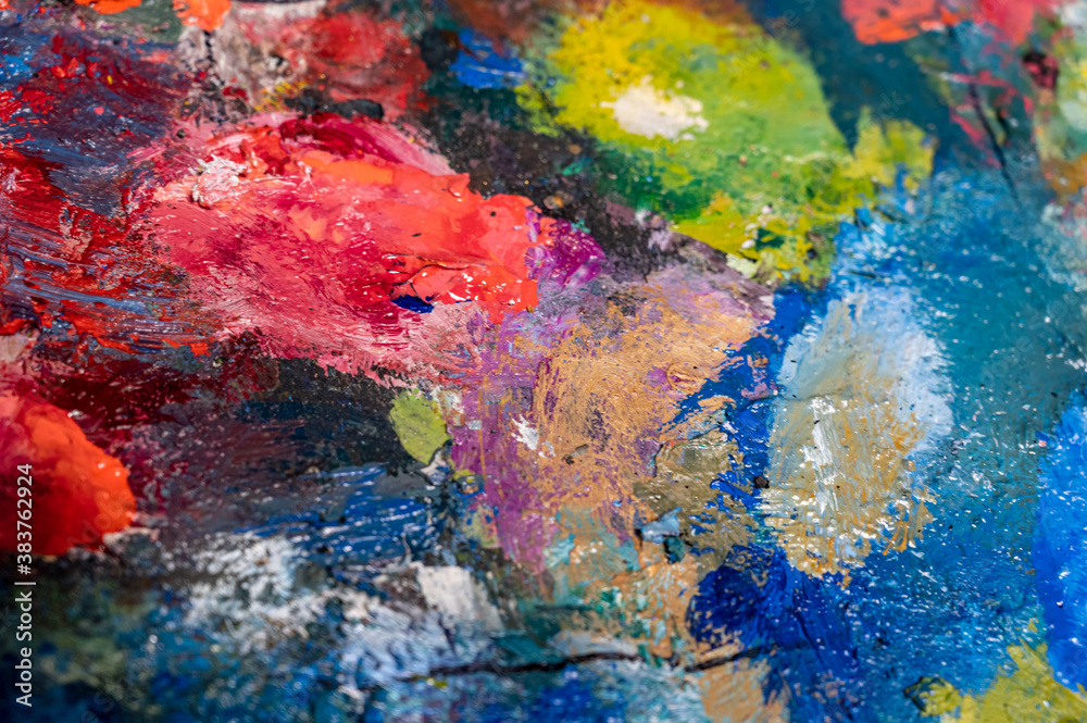 Background image of oil-paint palette