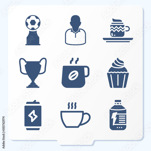 Simple set of 9 icons related to moscow