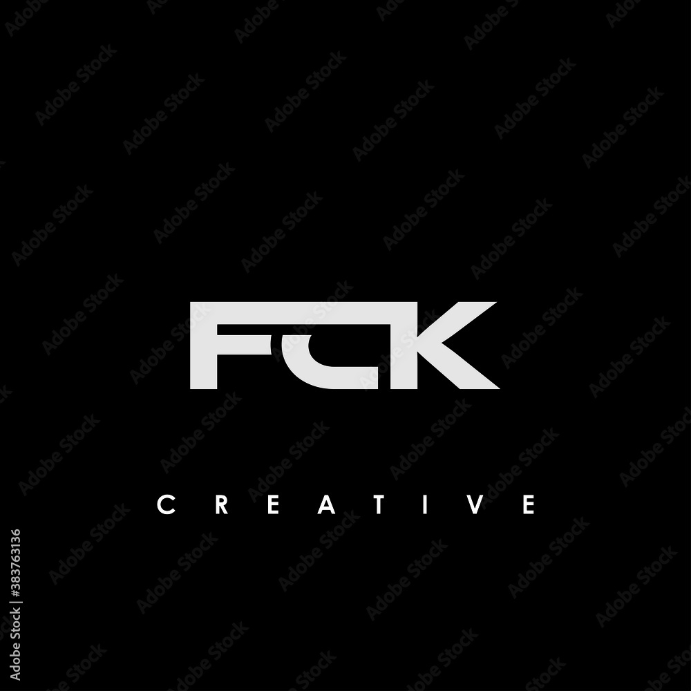 FCK Letter Initial Logo Design Template Vector Illustration