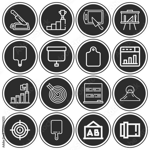 16 pack of get on  lineal web icons set