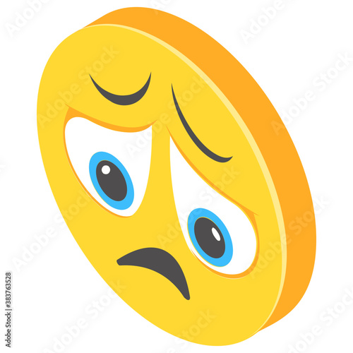 
Emoji isometric design for expression of feelings
