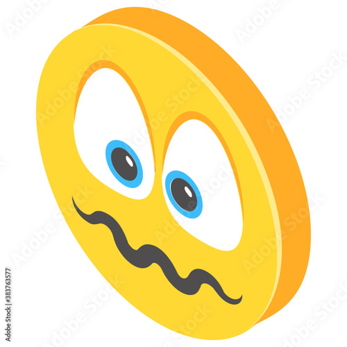 
Emoji isometric design for expression of feelings
