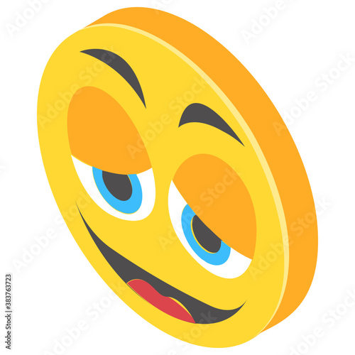 
Emoji isometric design for expression of feelings
