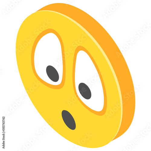 
Emoji isometric design for expression of feelings
