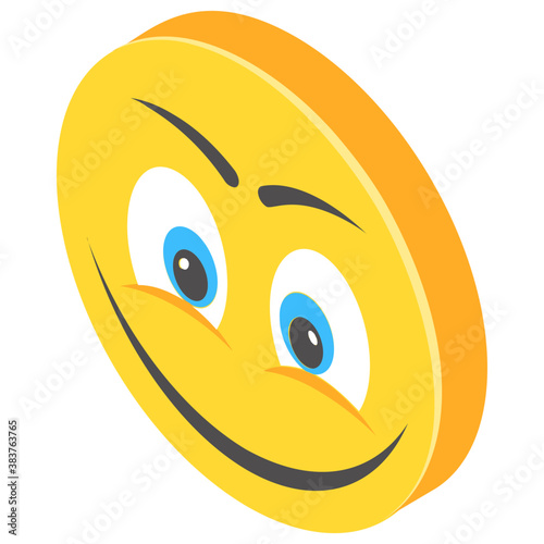 
Emoji isometric design for expression of feelings

