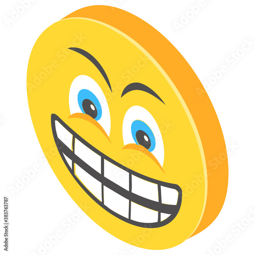 
Emoji isometric design for expression of feelings
