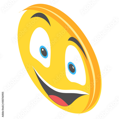 
Emoji isometric design for expression of feelings
