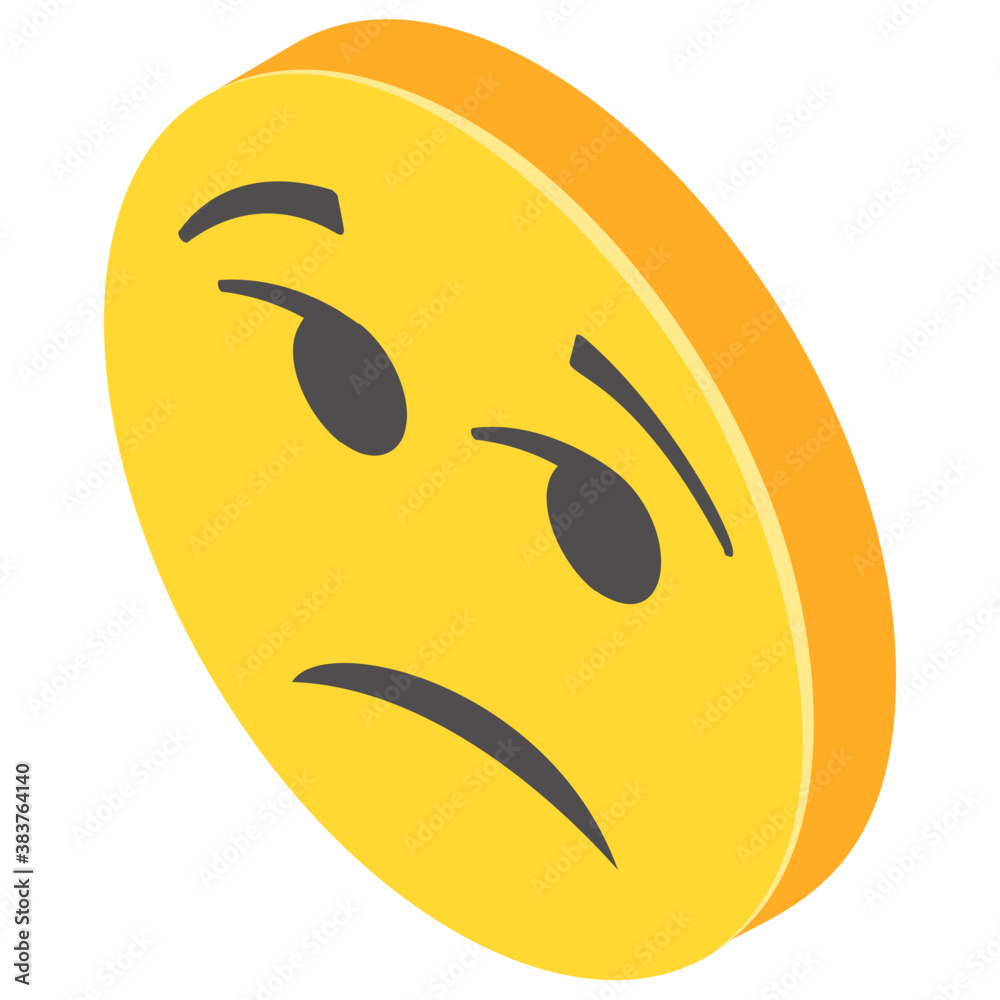 Fototapeta premium Emoji isometric design for expression of feelings 