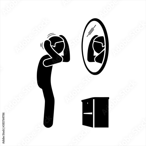 Sad man icon