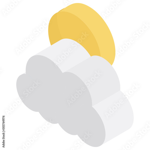 
Sun and clouds showing pleasant weather
