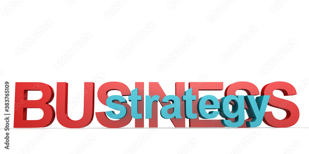 Business strategy word isolated on white background Business strategy word isolated on white background