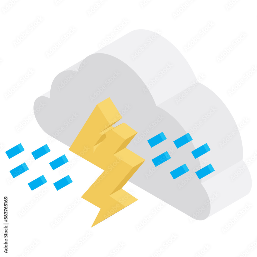 Fototapeta premium Extreme weather condition thunderstorm