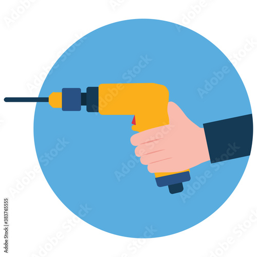 
A handheld drill machine for drilling 
