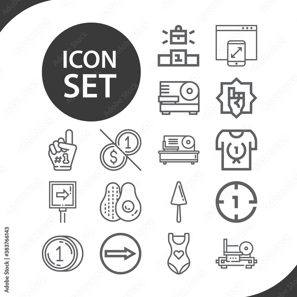 Fototapeta premium Simple set of varies related lineal icons.