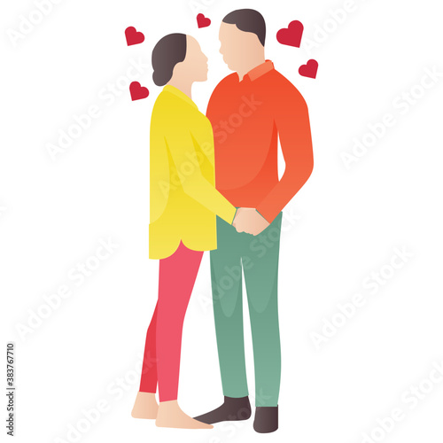 
Lovers are having good time 
