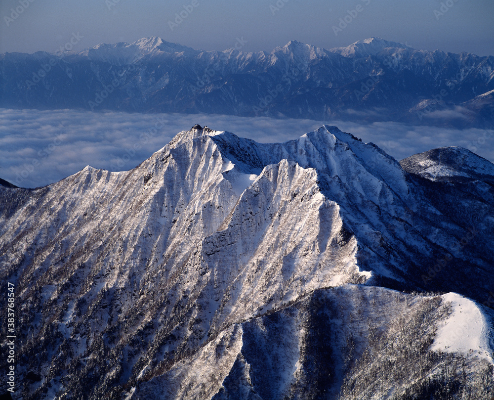 八ヶ岳と南アルプスの冬