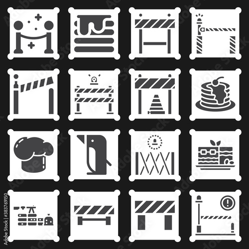 16 pack of islands  filled web icons set