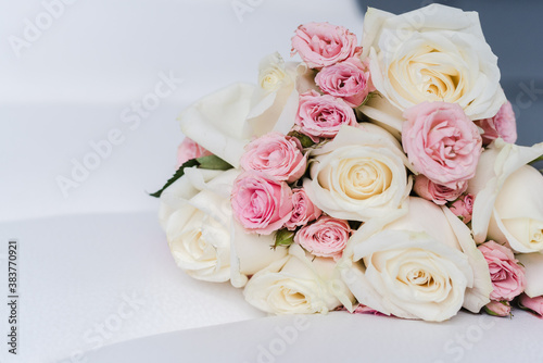 bridal bouquet of pink roses  pink roses