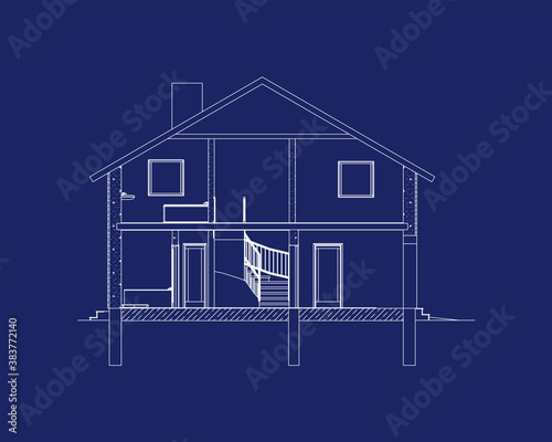 Modern architectural background.   Vector illustration. 10 eps.
