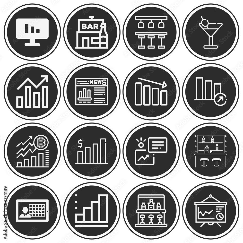 16 pack of stat lineal web icons set 16 pack of stat lineal web icons set