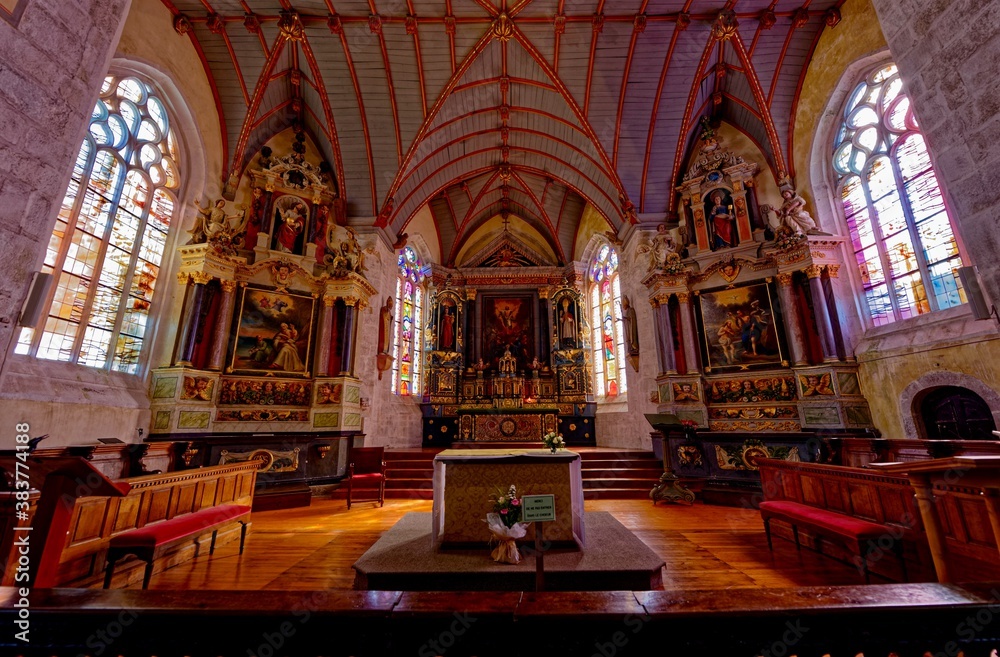 Obraz premium Enclos Paroissial de Sizun, Armorique, Finistère, Bretagne, France