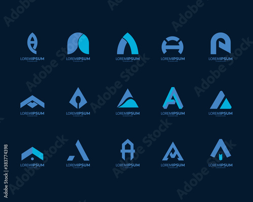 Letter A Logo collection. modern design. vector ilusstration